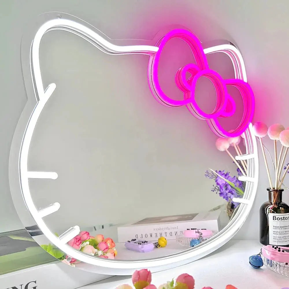 Hello Kitty Mirror Neon Sign
